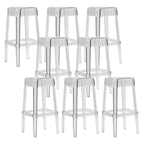 Vibrant Colors Acrylic No Backrest Stackable High bar Stool