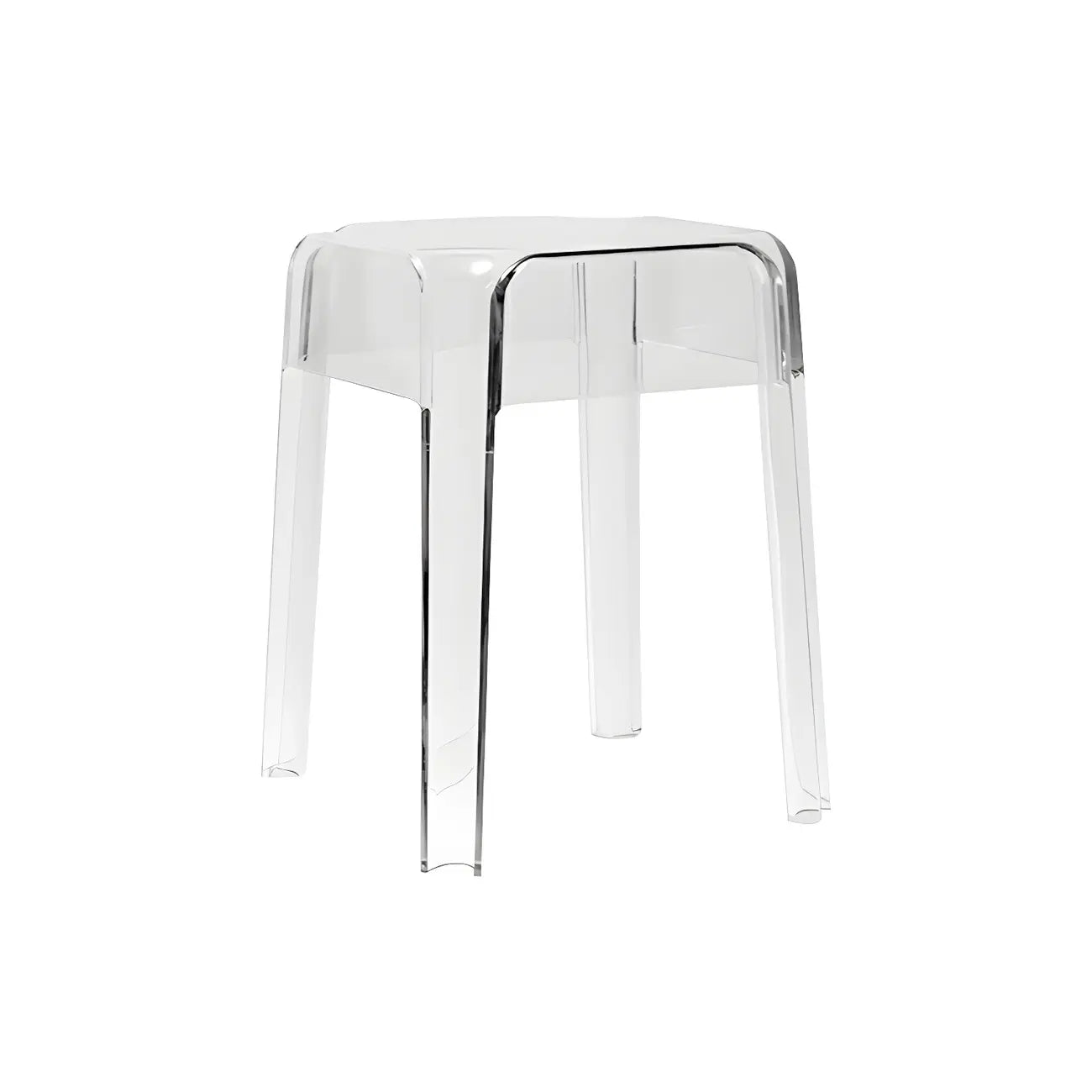 Vibrant Colors Acrylic No Backrest Stackable High bar Stool