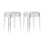 Vibrant Colors Acrylic No Backrest Stackable High bar Stool