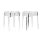 Vibrant Colors Acrylic No Backrest Stackable High bar Stool