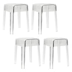 Vibrant Colors Acrylic No Backrest Stackable High bar Stool