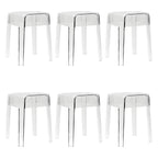 Vibrant Colors Acrylic No Backrest Stackable High bar Stool