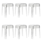 Vibrant Colors Acrylic No Backrest Stackable High bar Stool