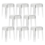Vibrant Colors Acrylic No Backrest Stackable High bar Stool