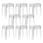 Vibrant Colors Acrylic No Backrest Stackable High bar Stool
