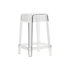 Vibrant Colors Acrylic No Backrest Stackable High bar Stool