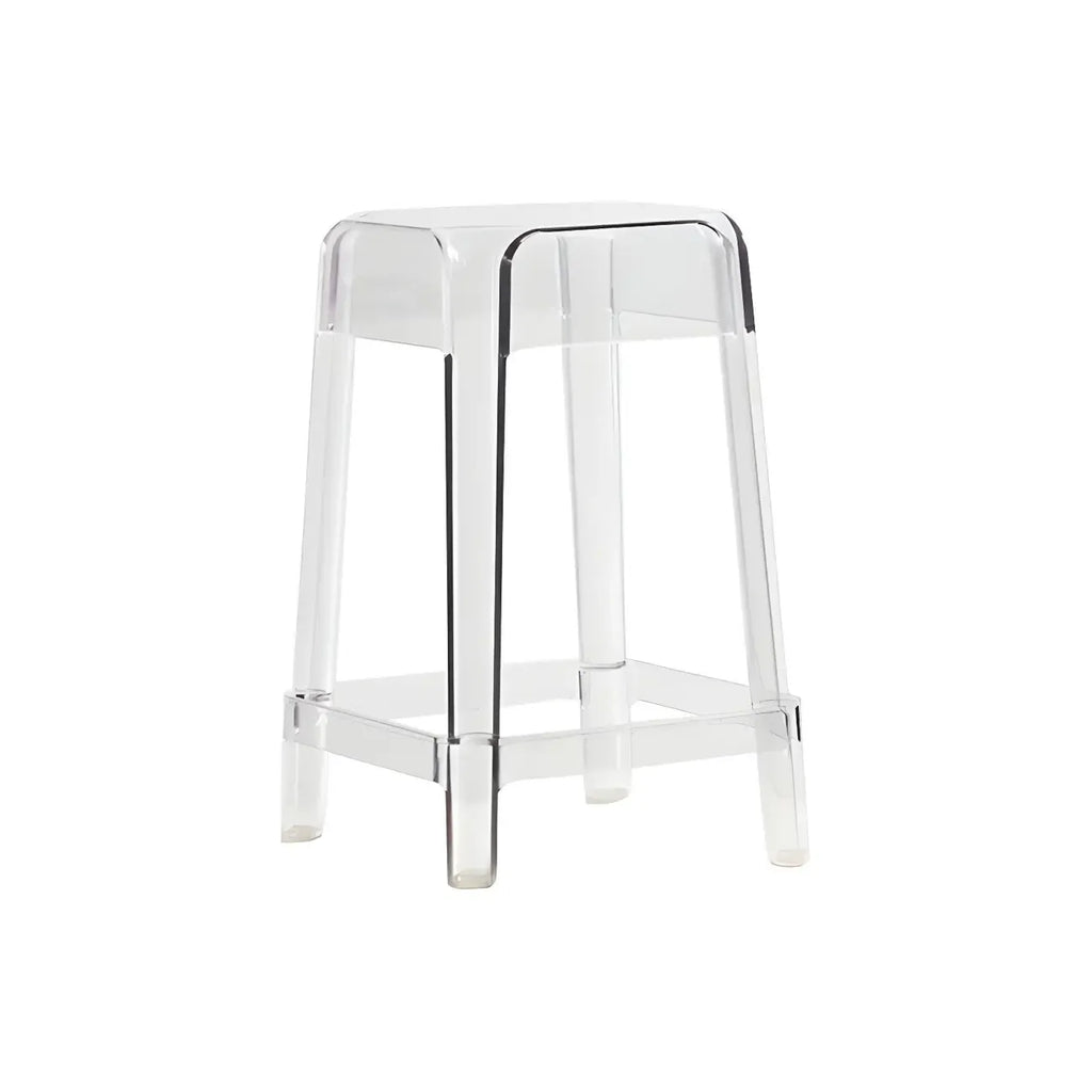 Vibrant Colors Acrylic No Backrest Stackable High bar Stool