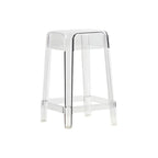 Vibrant Colors Acrylic No Backrest Stackable High bar Stool