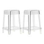 Vibrant Colors Acrylic No Backrest Stackable High bar Stool