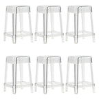 Vibrant Colors Acrylic No Backrest Stackable High bar Stool