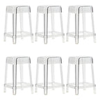 Vibrant Colors Acrylic No Backrest Stackable High bar Stool