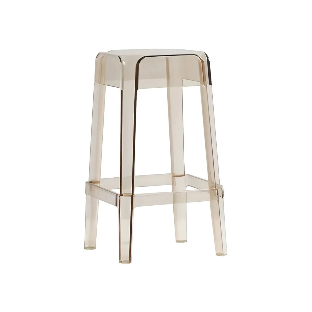 Vibrant Colors Acrylic No Backrest Stackable High bar Stool