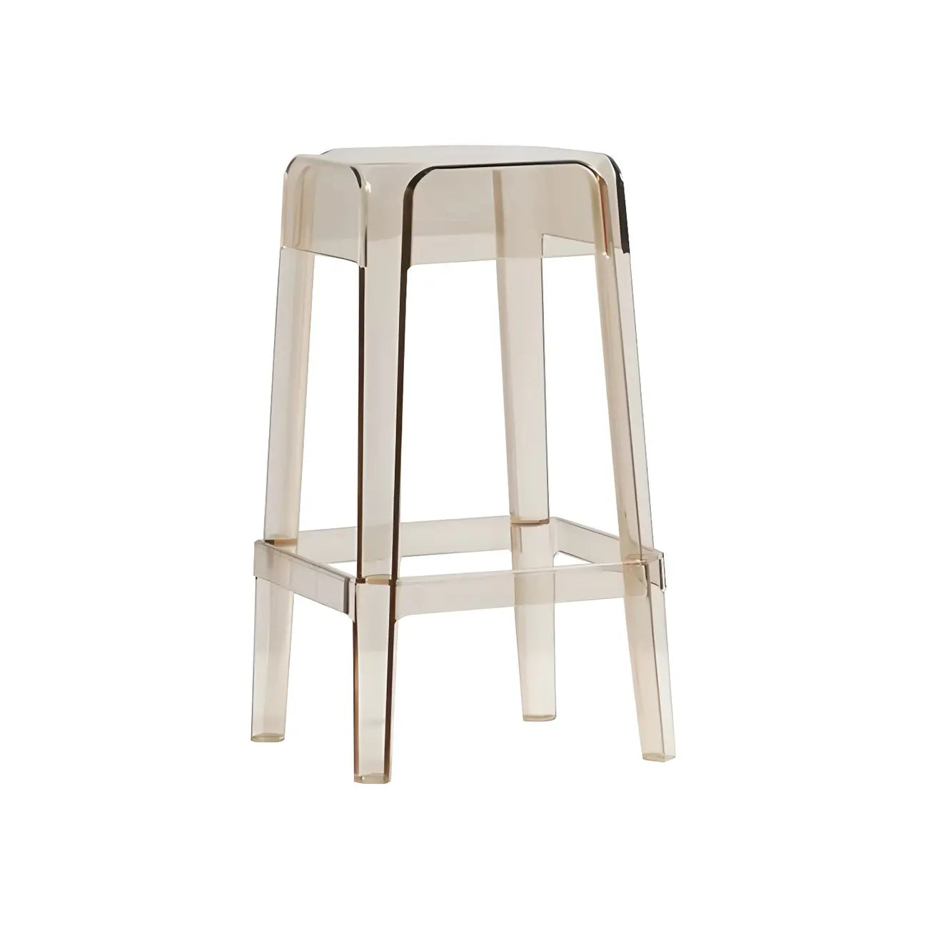 Vibrant Colors Acrylic No Backrest Stackable High bar Stool