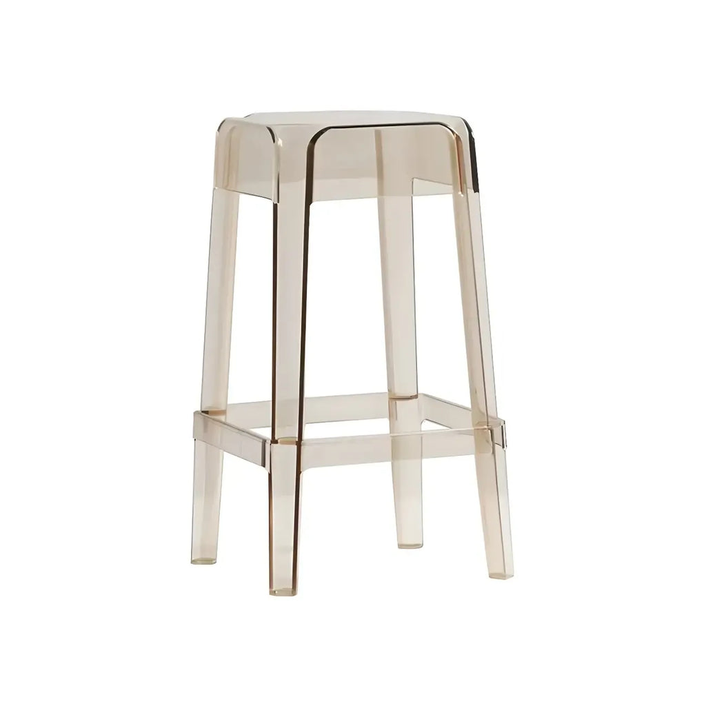 Vibrant Colors Acrylic No Backrest Stackable High bar Stool