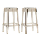 Vibrant Colors Acrylic No Backrest Stackable High bar Stool