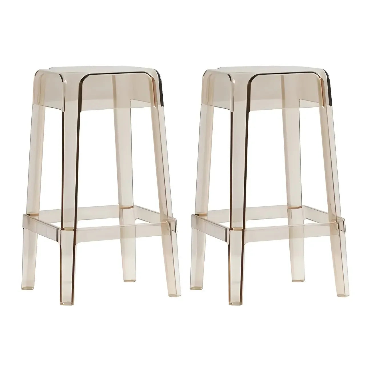 Vibrant Colors Acrylic No Backrest Stackable High bar Stool