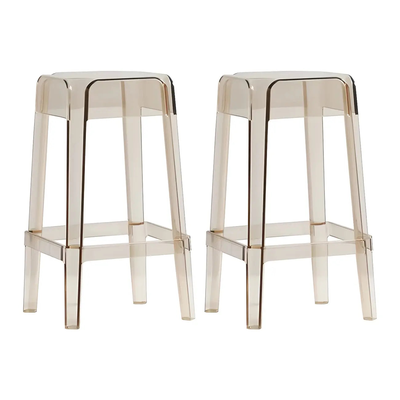 Vibrant Colors Acrylic No Backrest Stackable High bar Stool