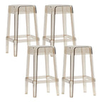 Vibrant Colors Acrylic No Backrest Stackable High bar Stool