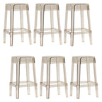 Vibrant Colors Acrylic No Backrest Stackable High bar Stool
