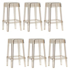 Vibrant Colors Acrylic No Backrest Stackable High bar Stool