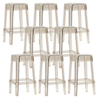 Vibrant Colors Acrylic No Backrest Stackable High bar Stool