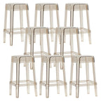 Vibrant Colors Acrylic No Backrest Stackable High bar Stool