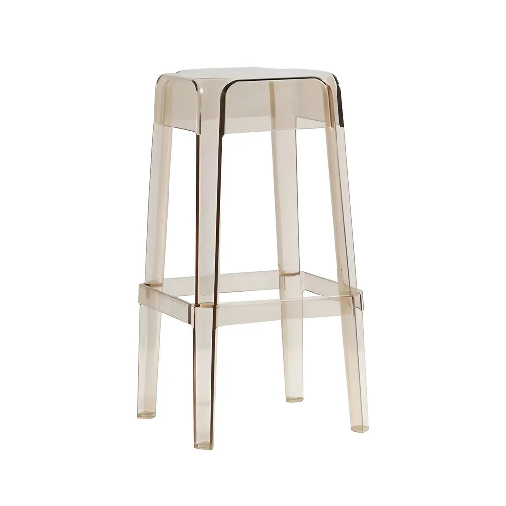 Vibrant Colors Acrylic No Backrest Stackable High bar Stool