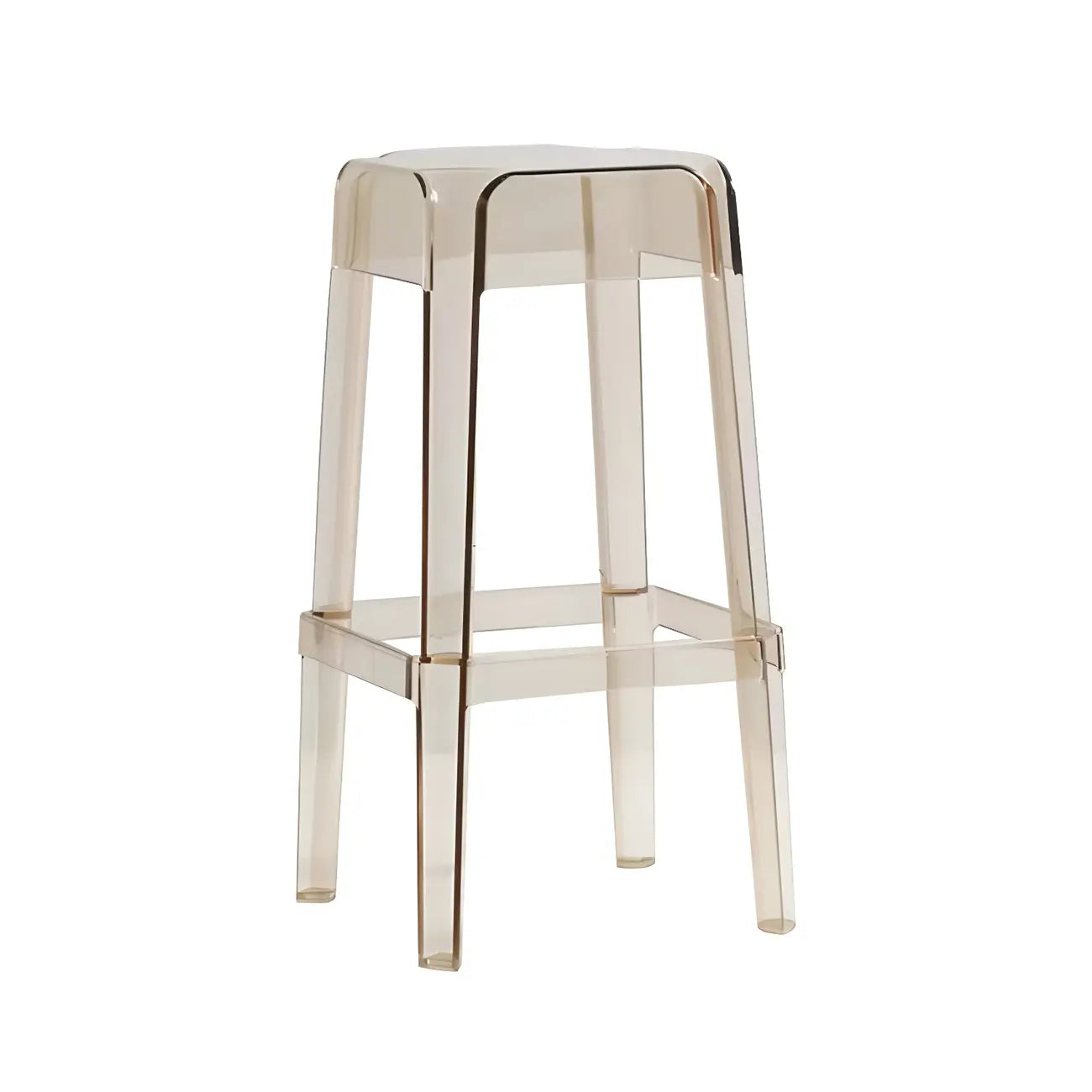Vibrant Colors Acrylic No Backrest Stackable High bar Stool