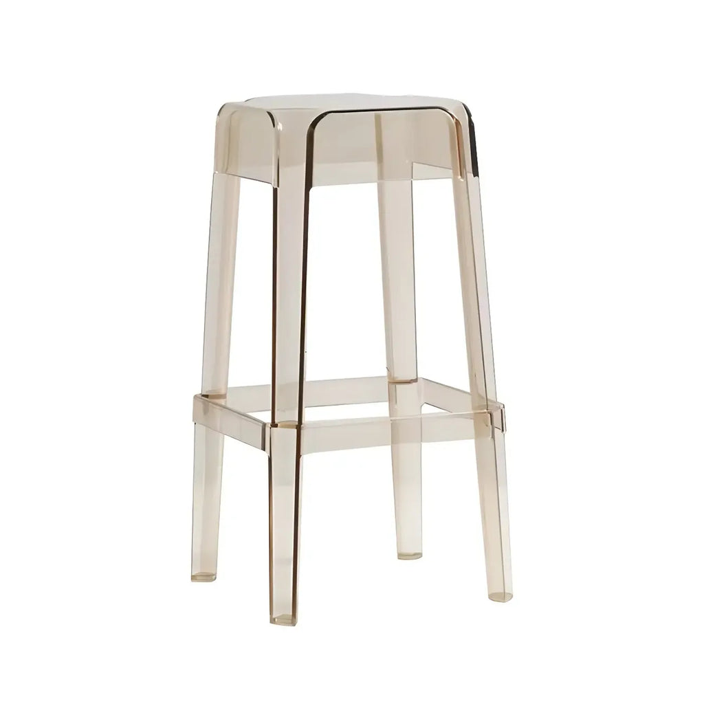 Vibrant Colors Acrylic No Backrest Stackable High bar Stool