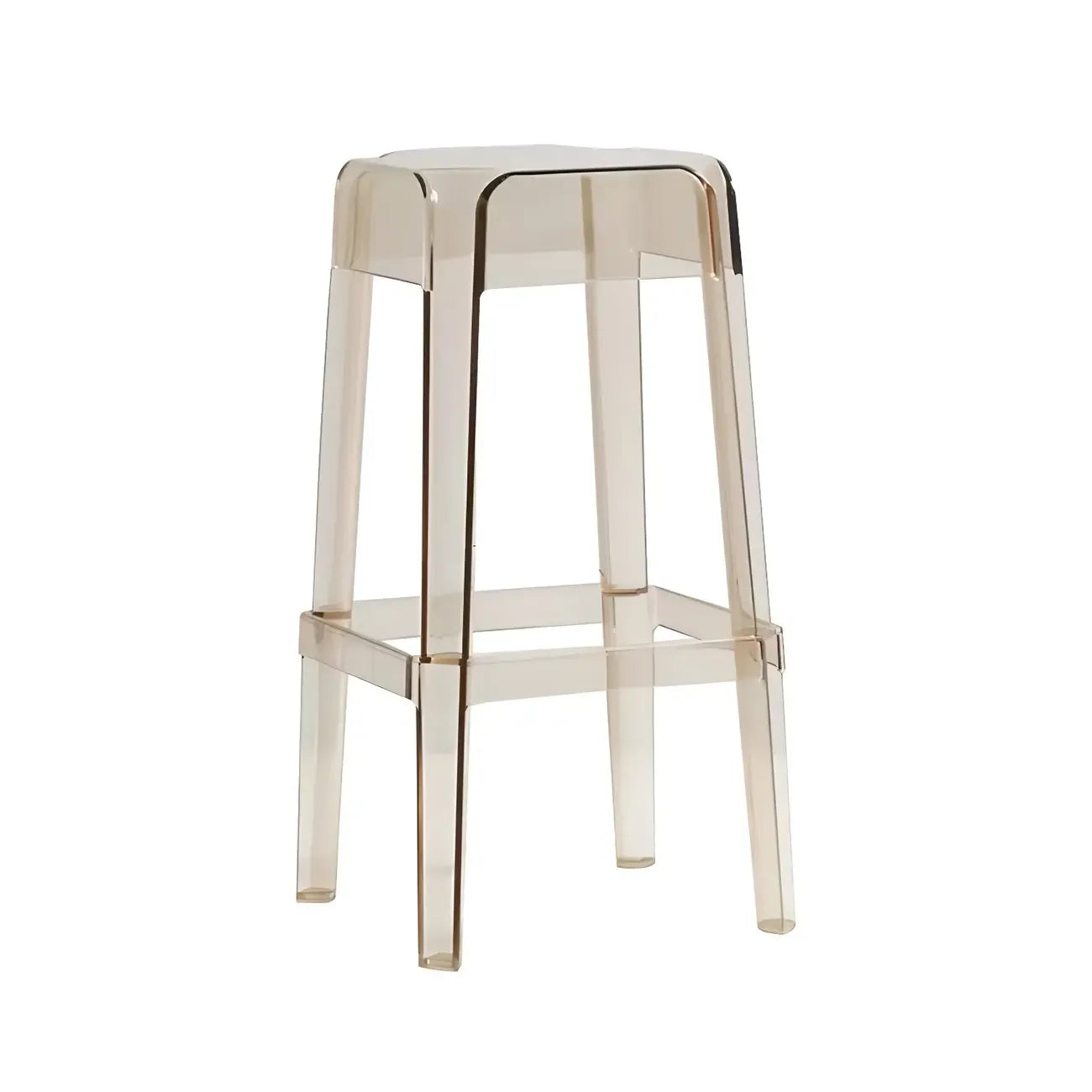 Vibrant Colors Acrylic No Backrest Stackable High bar Stool
