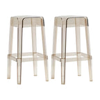 Vibrant Colors Acrylic No Backrest Stackable High bar Stool