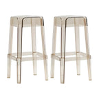 Vibrant Colors Acrylic No Backrest Stackable High bar Stool