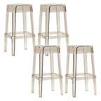 Vibrant Colors Acrylic No Backrest Stackable High bar Stool