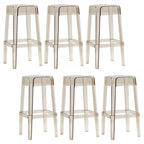 Vibrant Colors Acrylic No Backrest Stackable High bar Stool