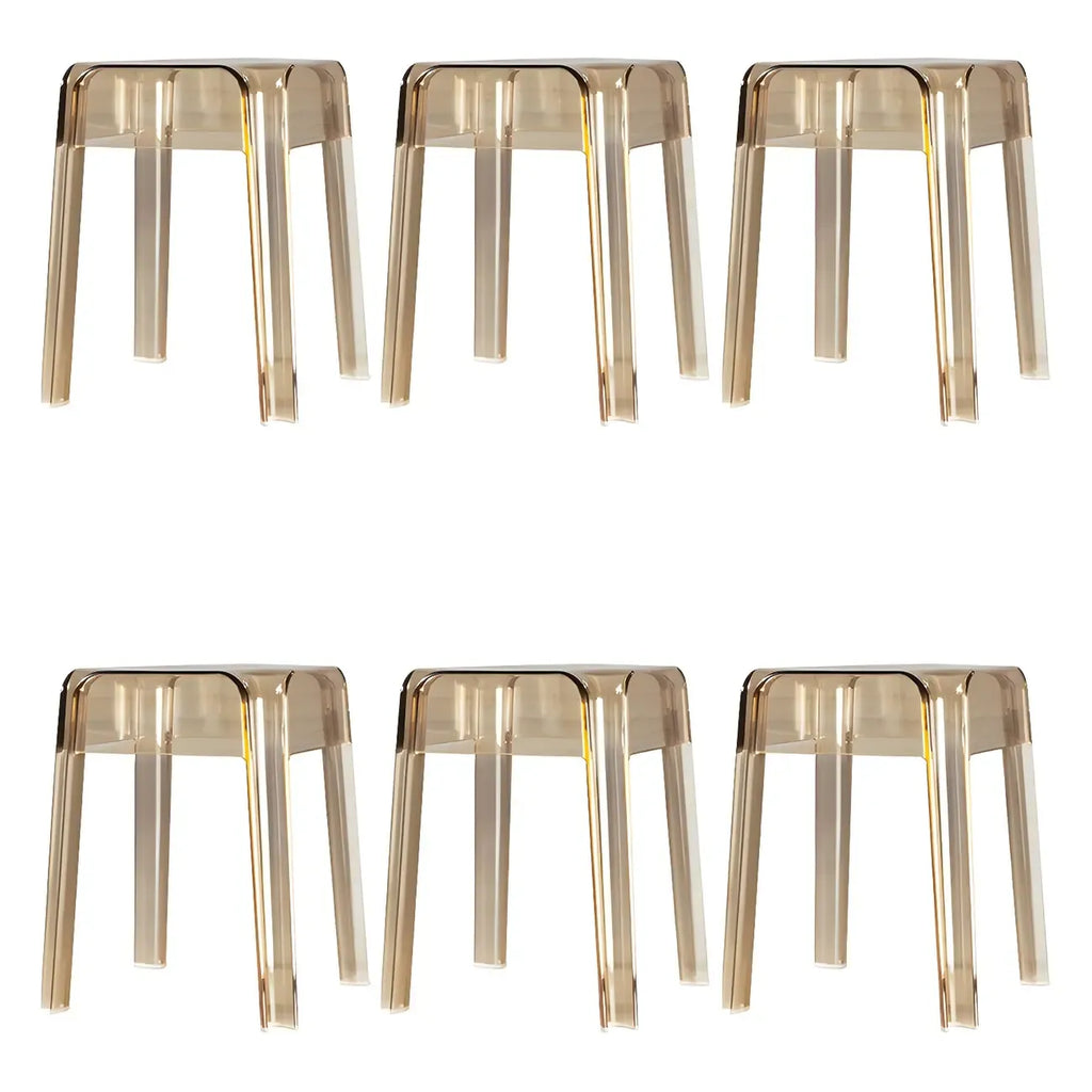 Vibrant Colors Acrylic No Backrest Stackable High bar Stool