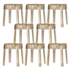 Vibrant Colors Acrylic No Backrest Stackable High bar Stool