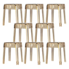 Vibrant Colors Acrylic No Backrest Stackable High bar Stool