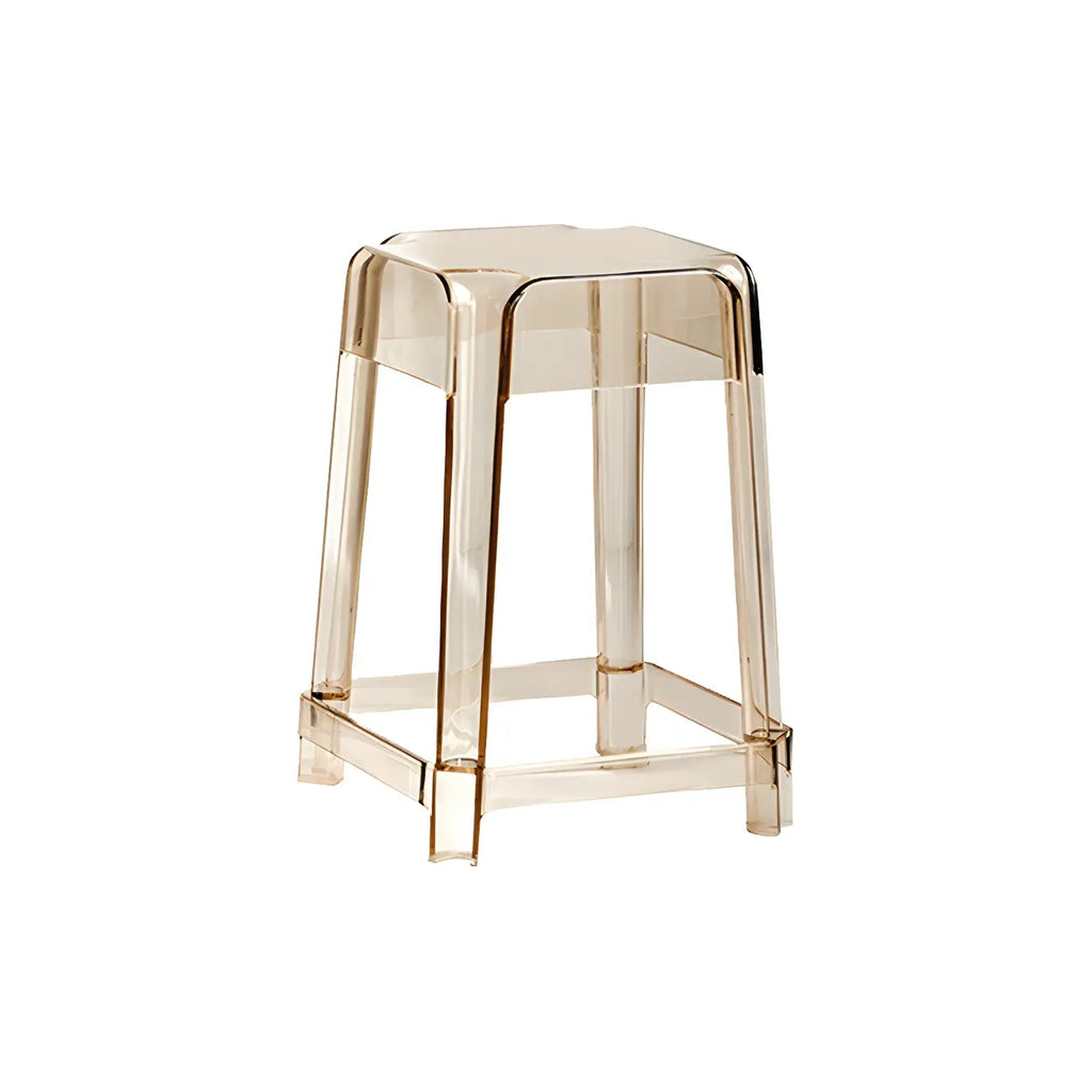 Vibrant Colors Acrylic No Backrest Stackable High bar Stool