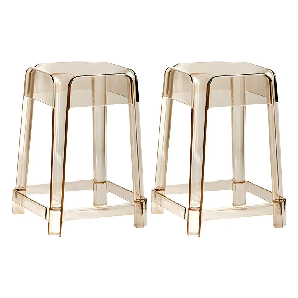 Vibrant Colors Acrylic No Backrest Stackable High bar Stool