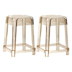 Vibrant Colors Acrylic No Backrest Stackable High bar Stool