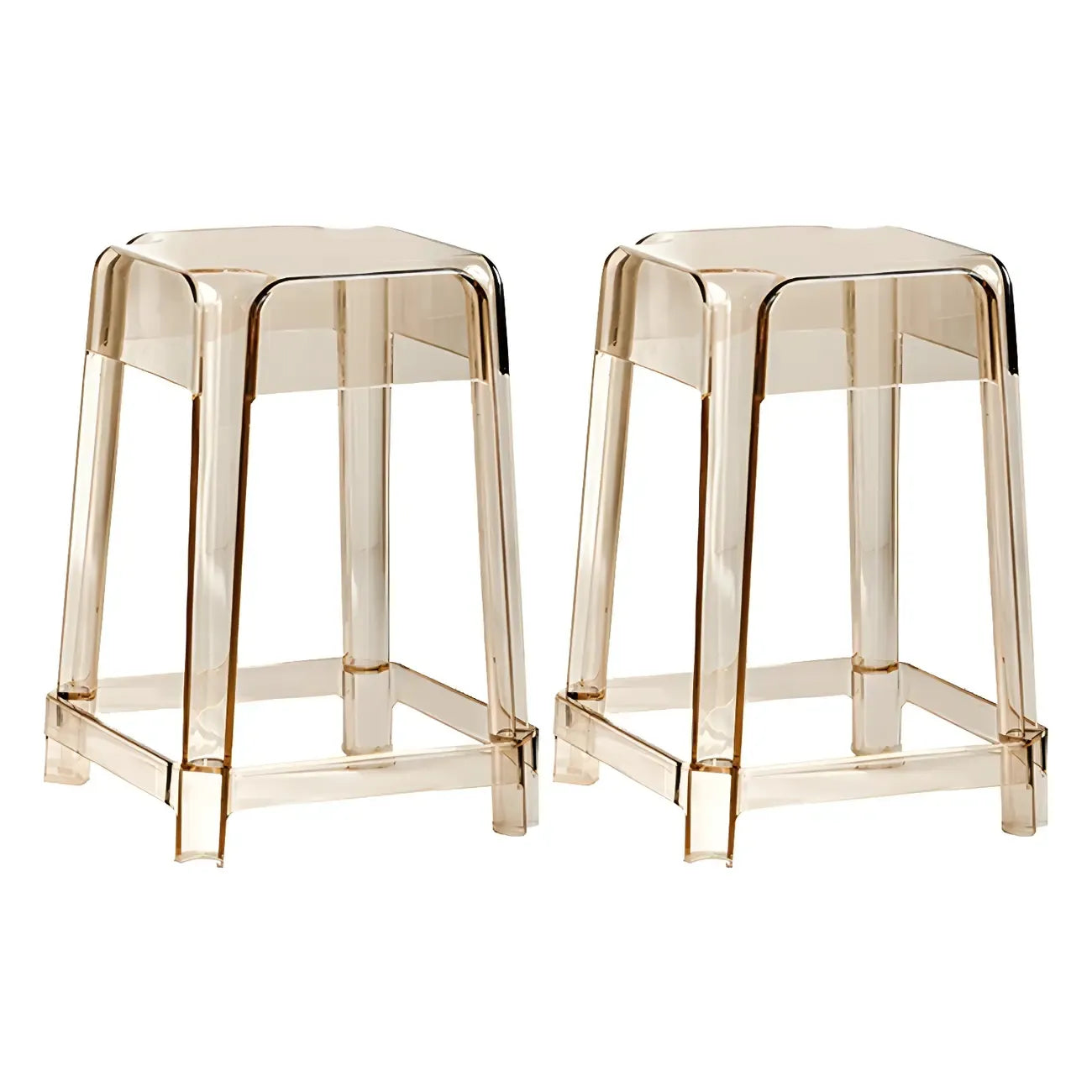Vibrant Colors Acrylic No Backrest Stackable High bar Stool
