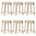 Vibrant Colors Acrylic No Backrest Stackable High bar Stool