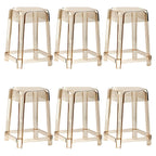 Vibrant Colors Acrylic No Backrest Stackable High bar Stool