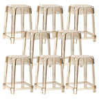 Vibrant Colors Acrylic No Backrest Stackable High bar Stool
