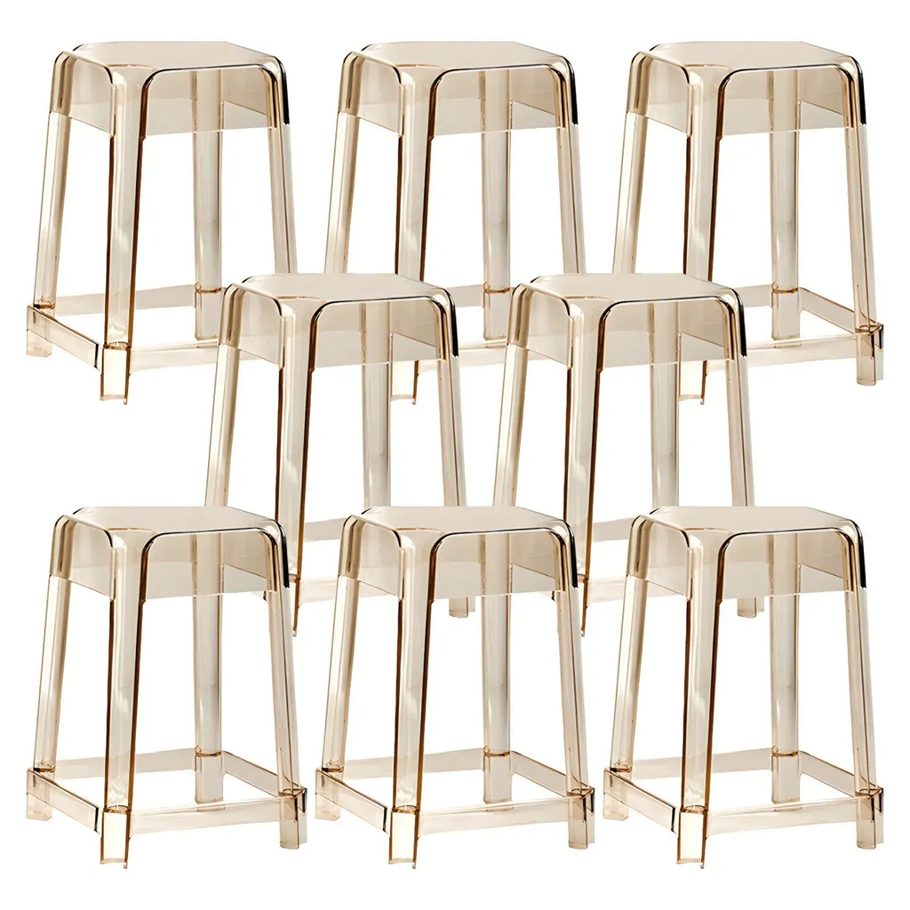 Vibrant Colors Acrylic No Backrest Stackable High bar Stool