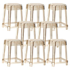 Vibrant Colors Acrylic No Backrest Stackable High bar Stool