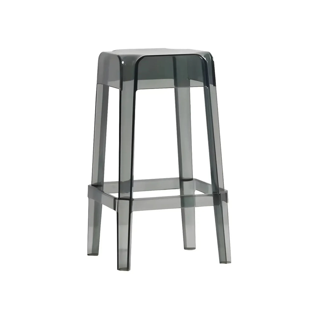 Vibrant Colors Acrylic No Backrest Stackable High bar Stool