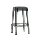 Vibrant Colors Acrylic No Backrest Stackable High bar Stool