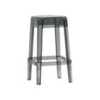 Vibrant Colors Acrylic No Backrest Stackable High bar Stool