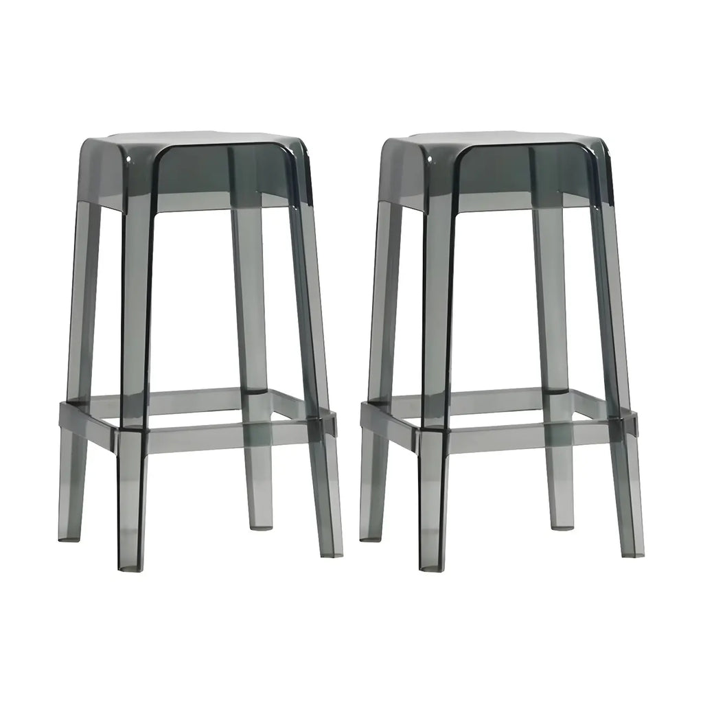 Vibrant Colors Acrylic No Backrest Stackable High bar Stool